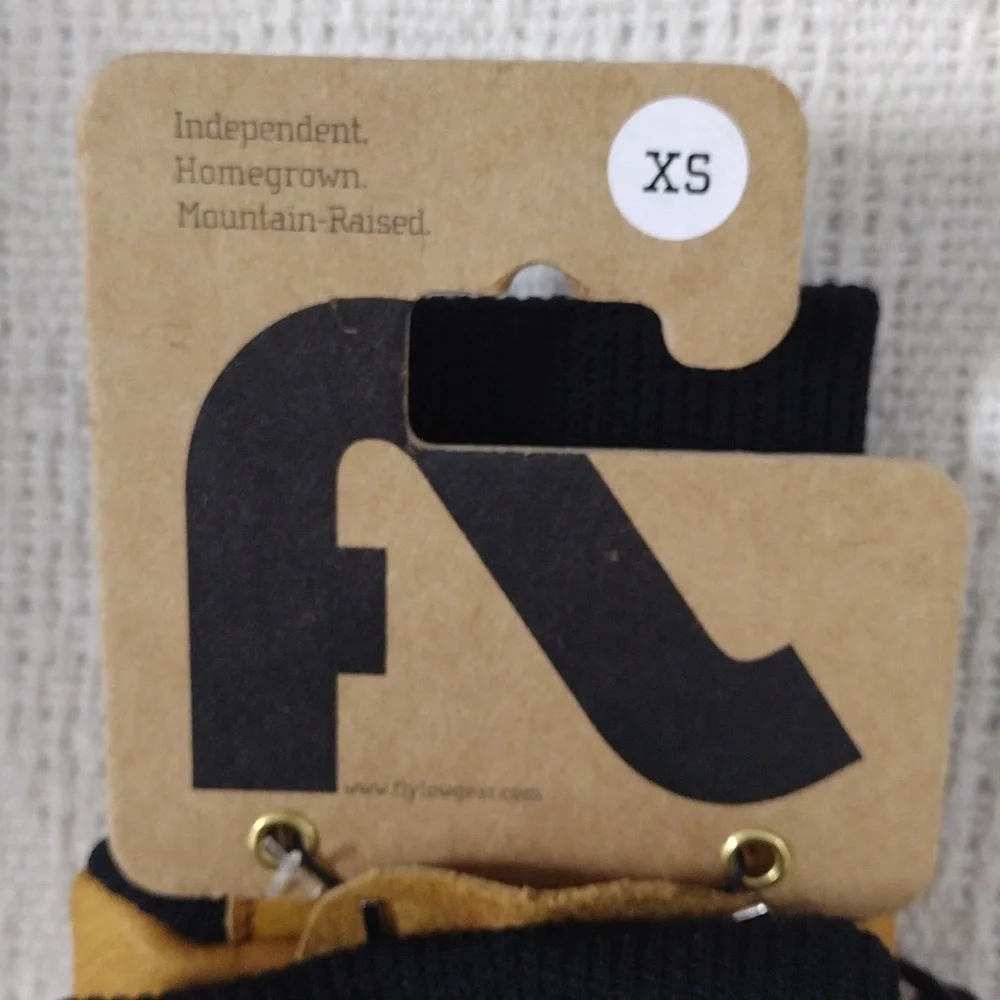 NWT Flylow Magarac Glove Leather Natural/Black Mens Work Gloves Size XS - Picture 3 of 7